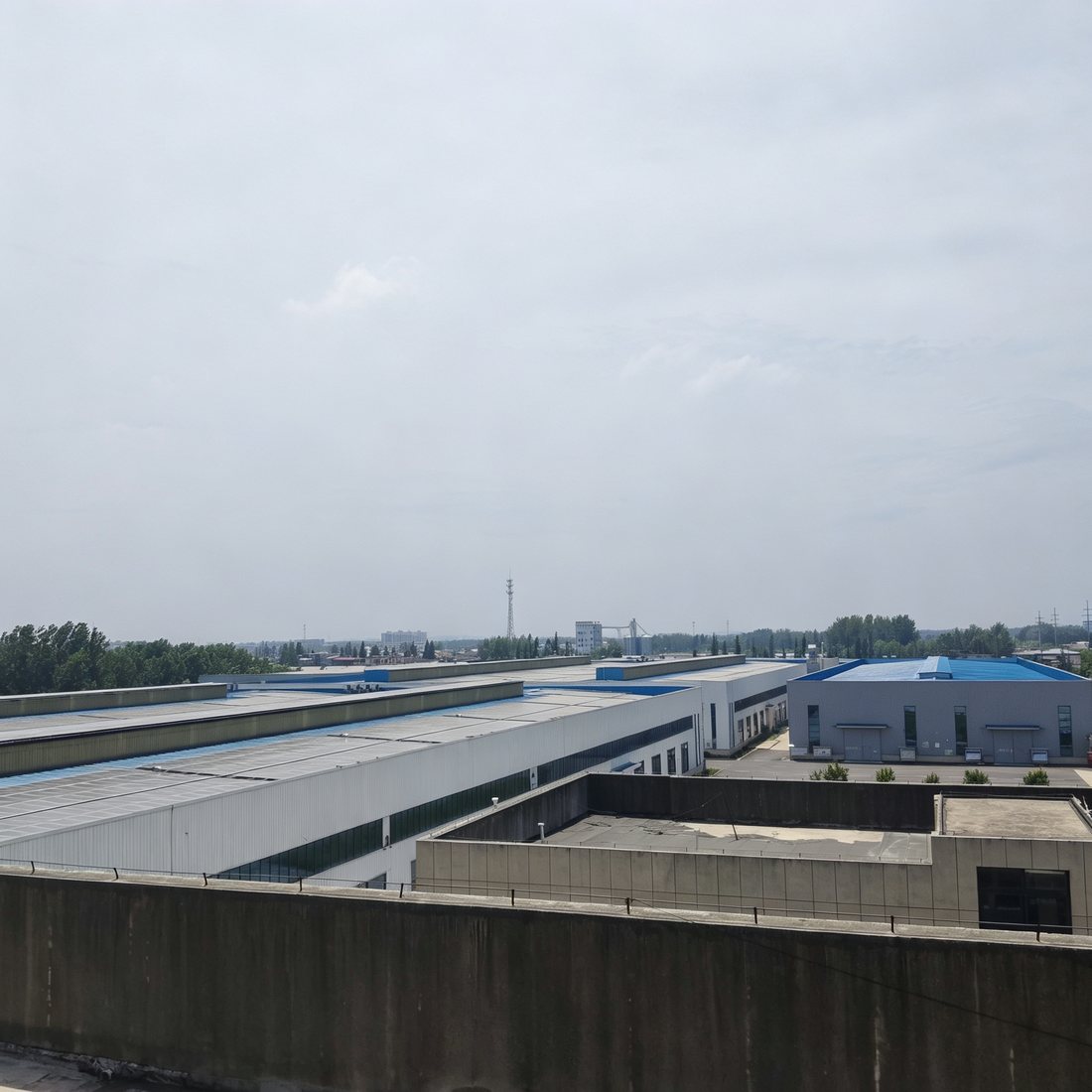Factory aerial view